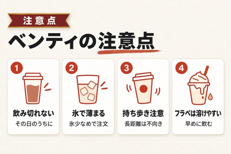 スタバのベンティを利用する際の注意事項