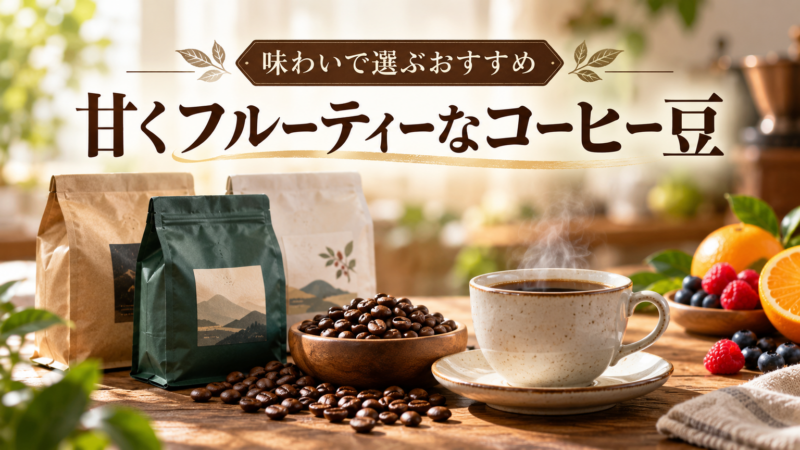 甘くフルーティーなコーヒー豆 味わいで選ぶおすすめ アイキャッチ