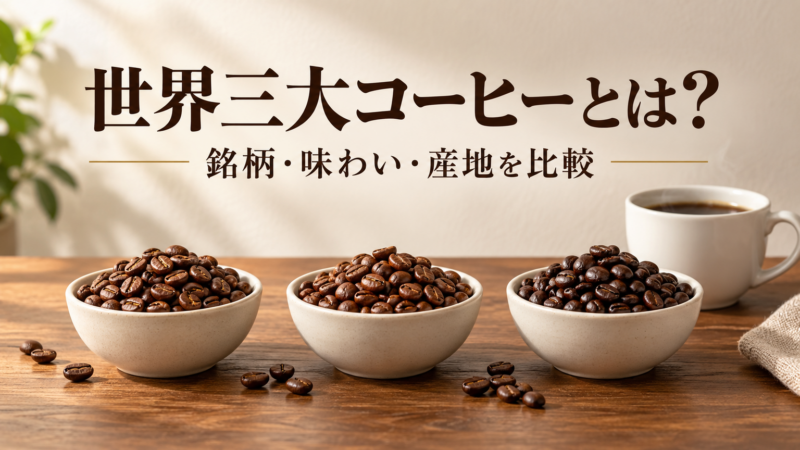 世界三大コーヒーとは？ 銘柄・味わい・産地を比較 アイキャッチ